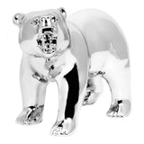 Chrome Plated Growling Bear Hood Ornament