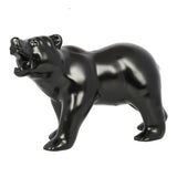 Matte Black Growling Bear Hood Ornament