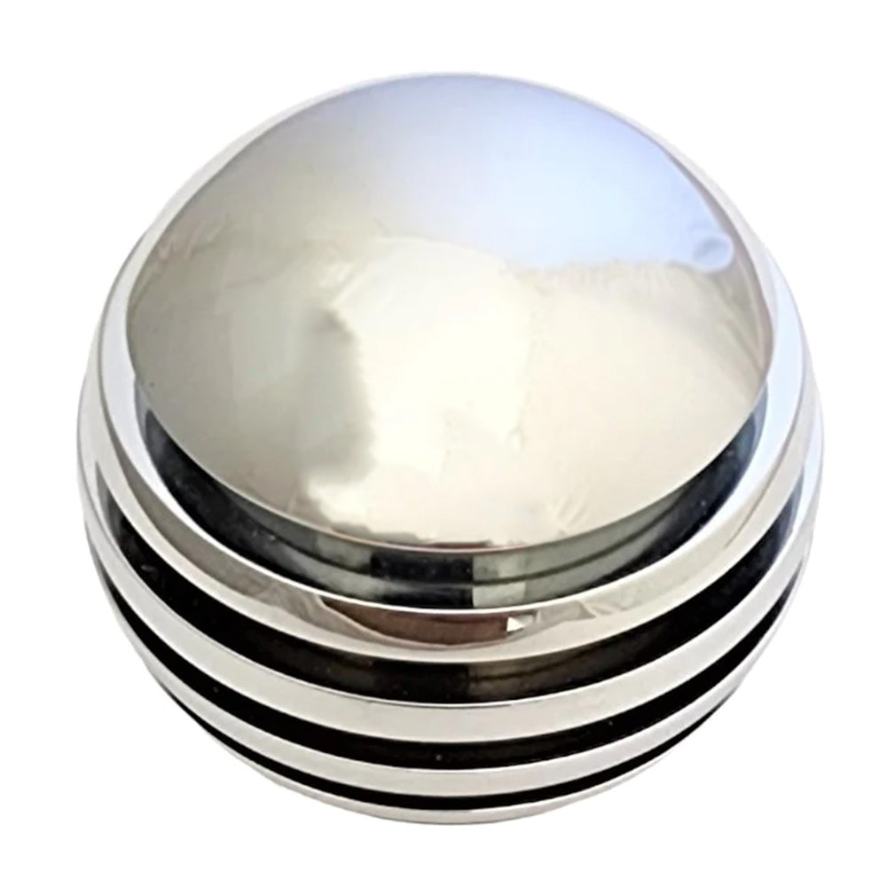 Chrome Billet Ring Grooved Round Shifter Knob