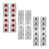 Peterbilt 15" Stainless Steel Rear Air Cleaner Panels with 6 P3 LED Lights