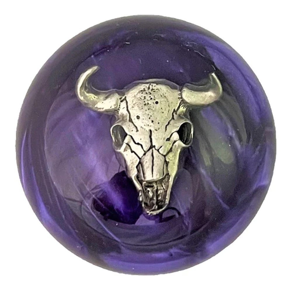 Pearl Purple Cow Skull Shifter Knob