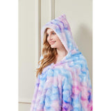 50" x 70" Hooded Sherpa Galaxy Wearable Throw