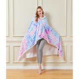 50" x 70" Hooded Sherpa Galaxy Wearable Throw