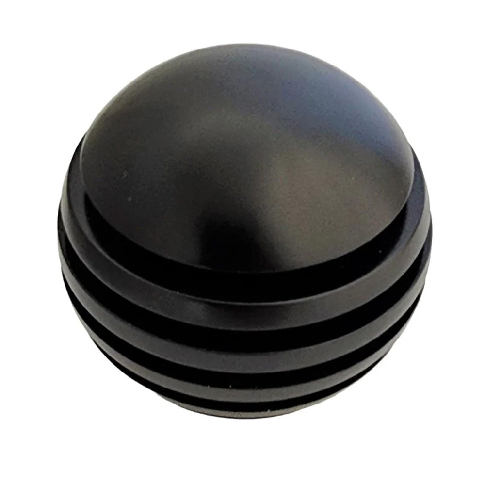Black Billet Aluminum Ring Grooved Round Air Brake Knob