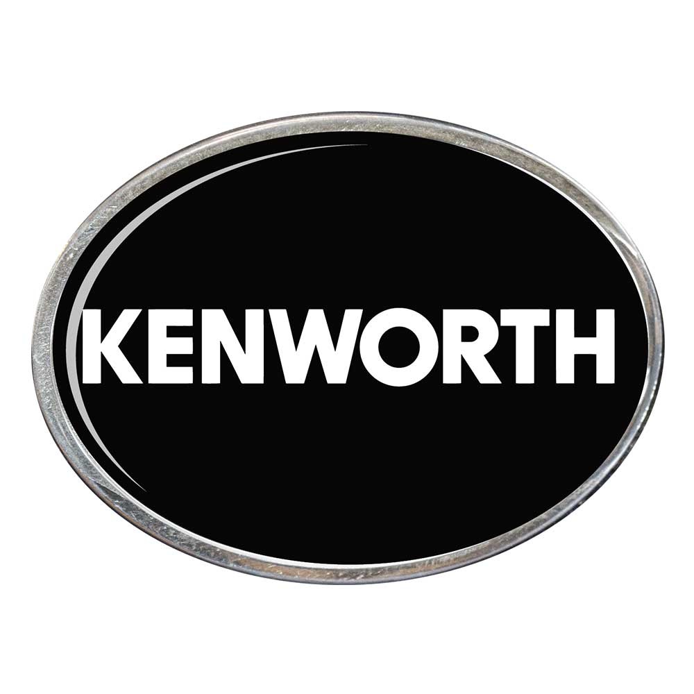 Kenworth Black Oval Belt Buckle