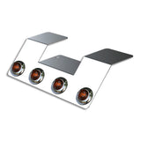 Four 3/4" Button Amber LED Light Underframe Nova Bracket
