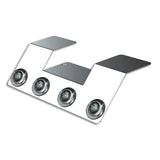 Four 3/4" Button Amber LED Light Underframe Nova Bracket