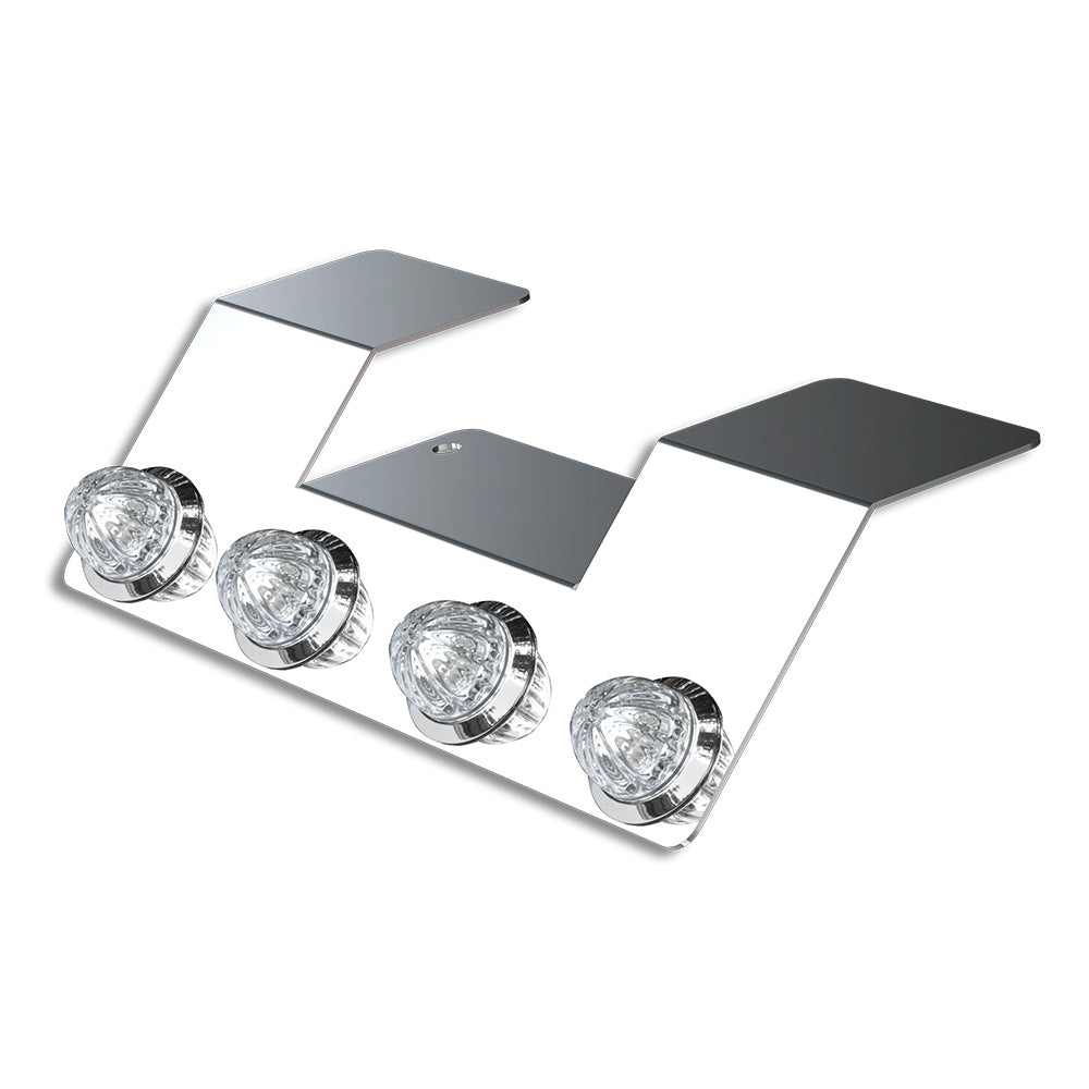 Four Mini Watermelon Hero Amber LED Light Underframe Nova Bracket