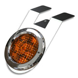Singular Amber 4" Round LED Light Underframe Nova Bracket