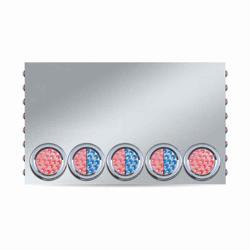 20" Drop Blue/Red Dual Revolution Center Panel with 4" & 3/4" LEDS