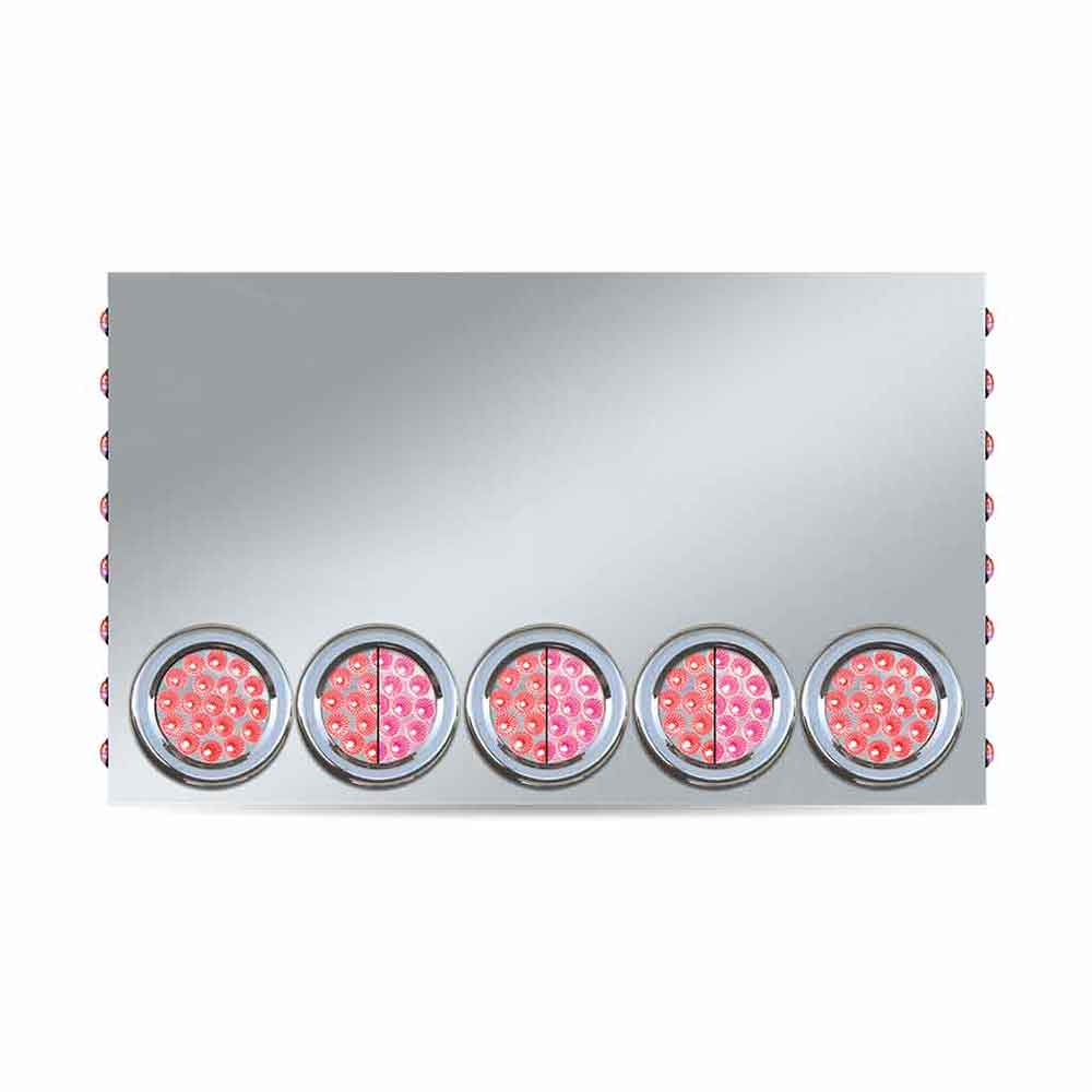 20" Drop Pink/Red Dual Revolution Center Panel with 4" & 3/4" LEDS