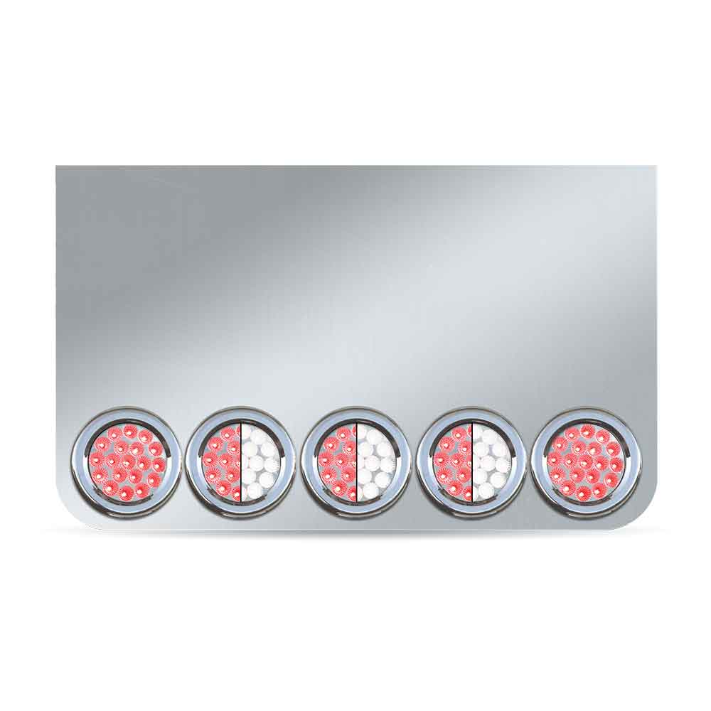 20" Drop Center Panel with Eight 4" Red/White Dual Revolution LEDS