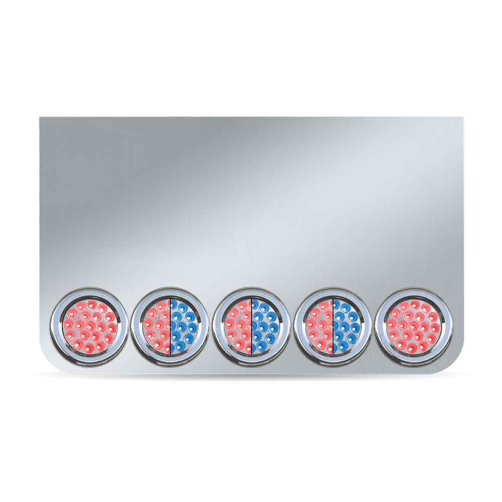 20" Drop Center Panel with Eight 4" Red/Blue LEDS