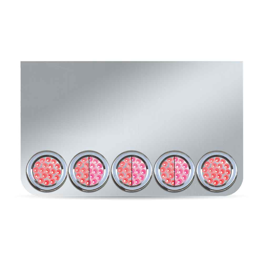 20" Drop Center Panel with Eight 4" Red/Pink LEDS