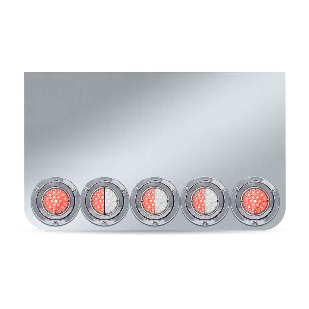20" Drop Center Panel with Eight 4" Red/White Dual Revolution Watermelon LEDS