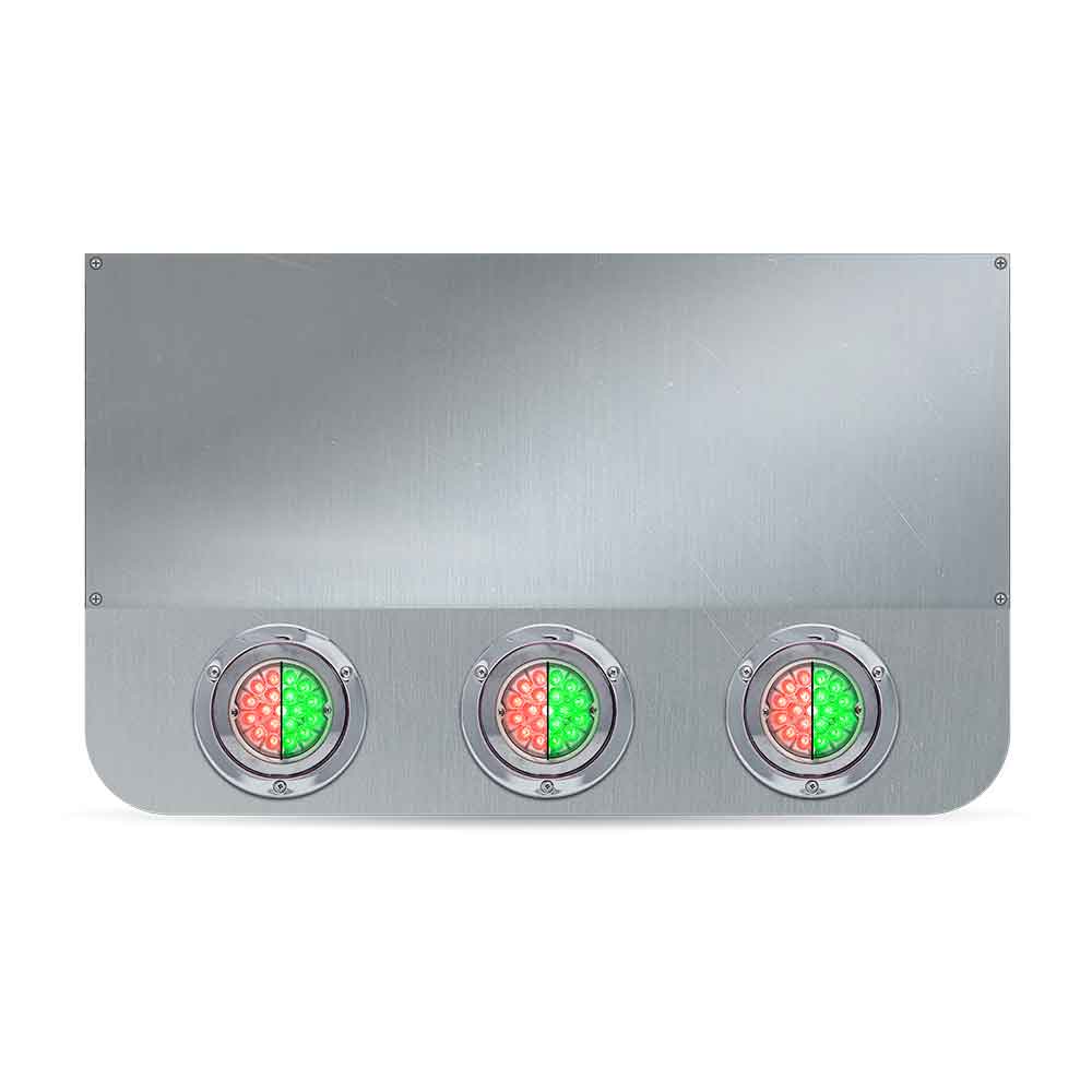 20" Drop Center Panel with Eight 4" Red/Green Dual Revolution Watermelon LEDS