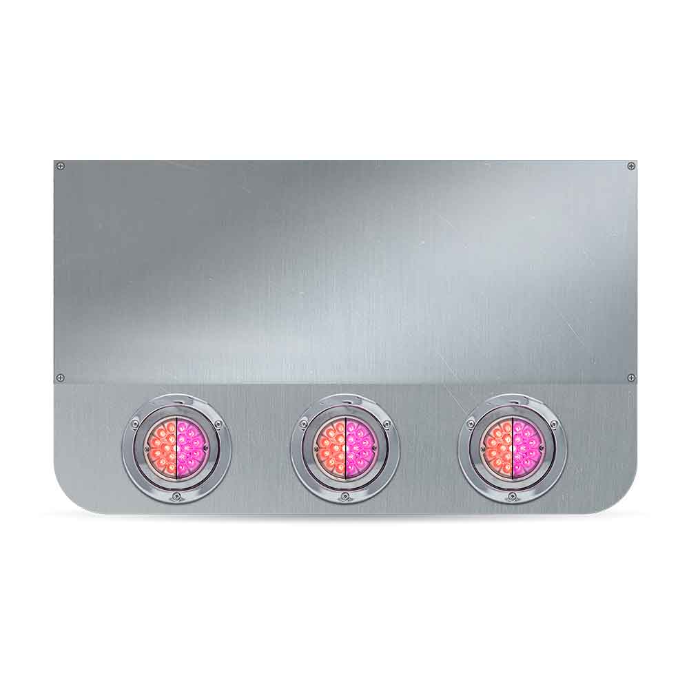 20" Drop Center Panel with Eight 4" Red/Pink Dual Revolution Watermelon LEDS