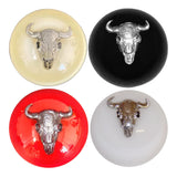 Solid Colored Chrome Cow Skull Shifter Knob