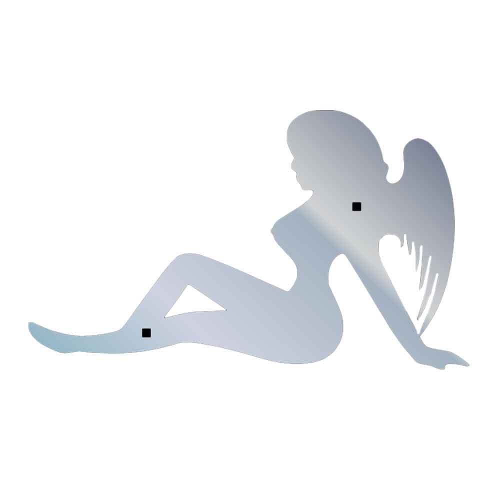 Lady Angel Stainless Steel Mudflap Cutout Screw On Mount (PR)
