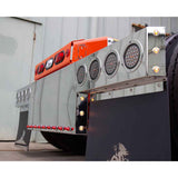 94" Stainless Steel Mitered T-bar with Eight 4" and Twenty-One 3/4" Light Holes