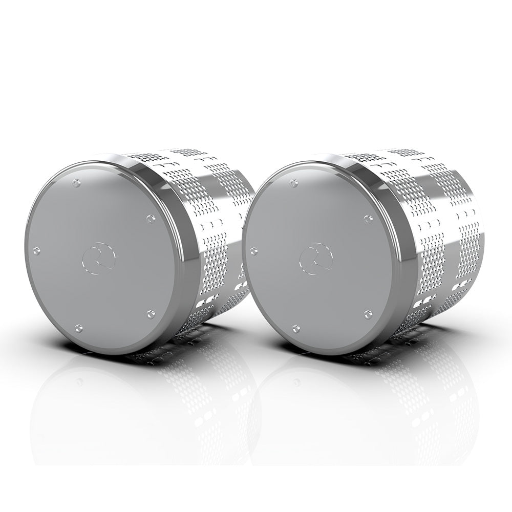 Hybrid Stainless Steel Chrome Taper Style Front or Rear Axle Cover Kit
