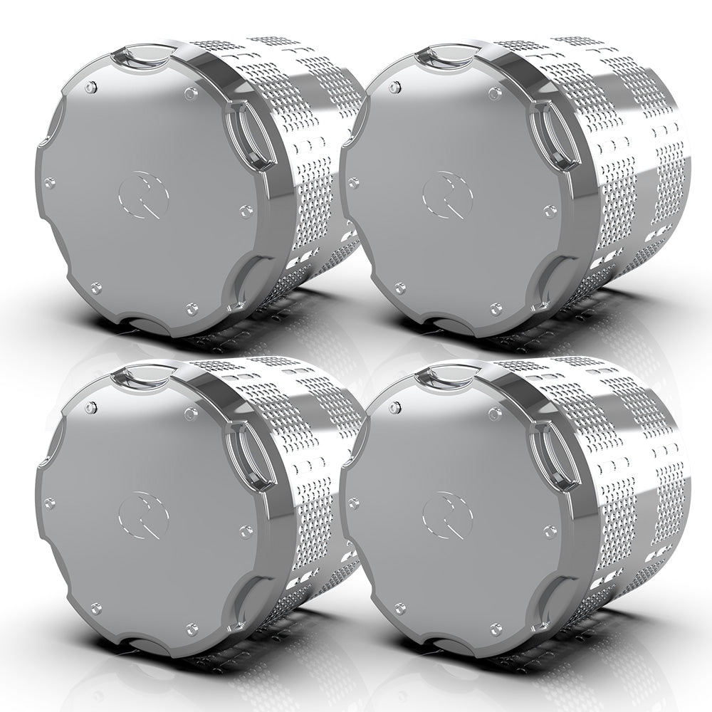 Hybrid Stainless Steel Chrome Pocket Style Front or Rear Axle Cover Kit