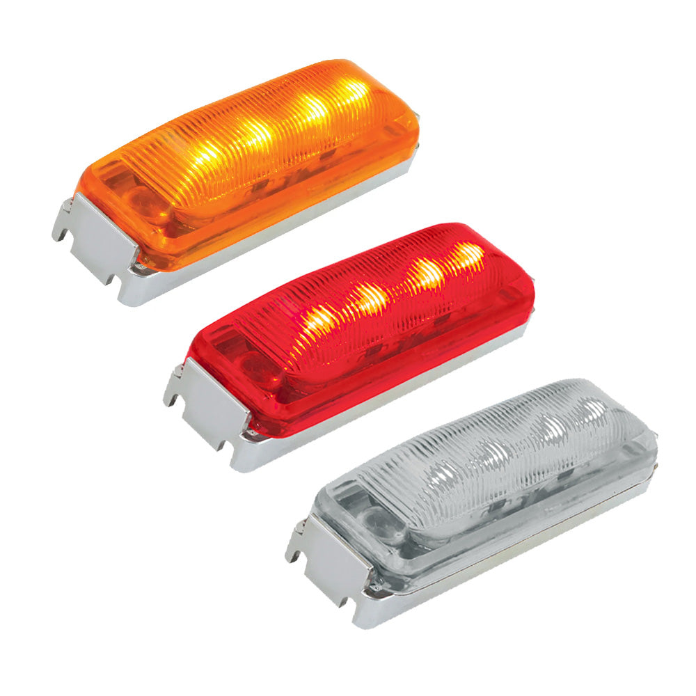 Medium Rectangular LED Light with Chrome Base