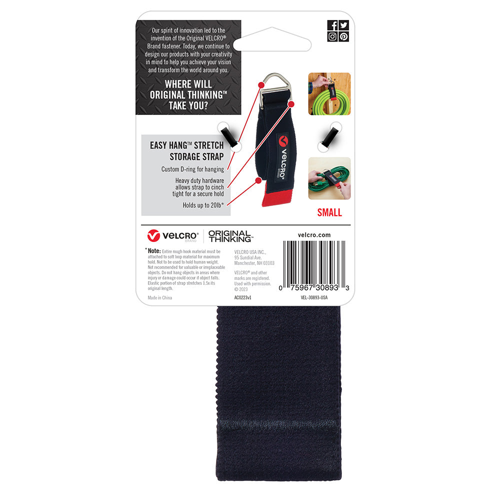 Small Velcro Easy Hang Stretch Storage Strap