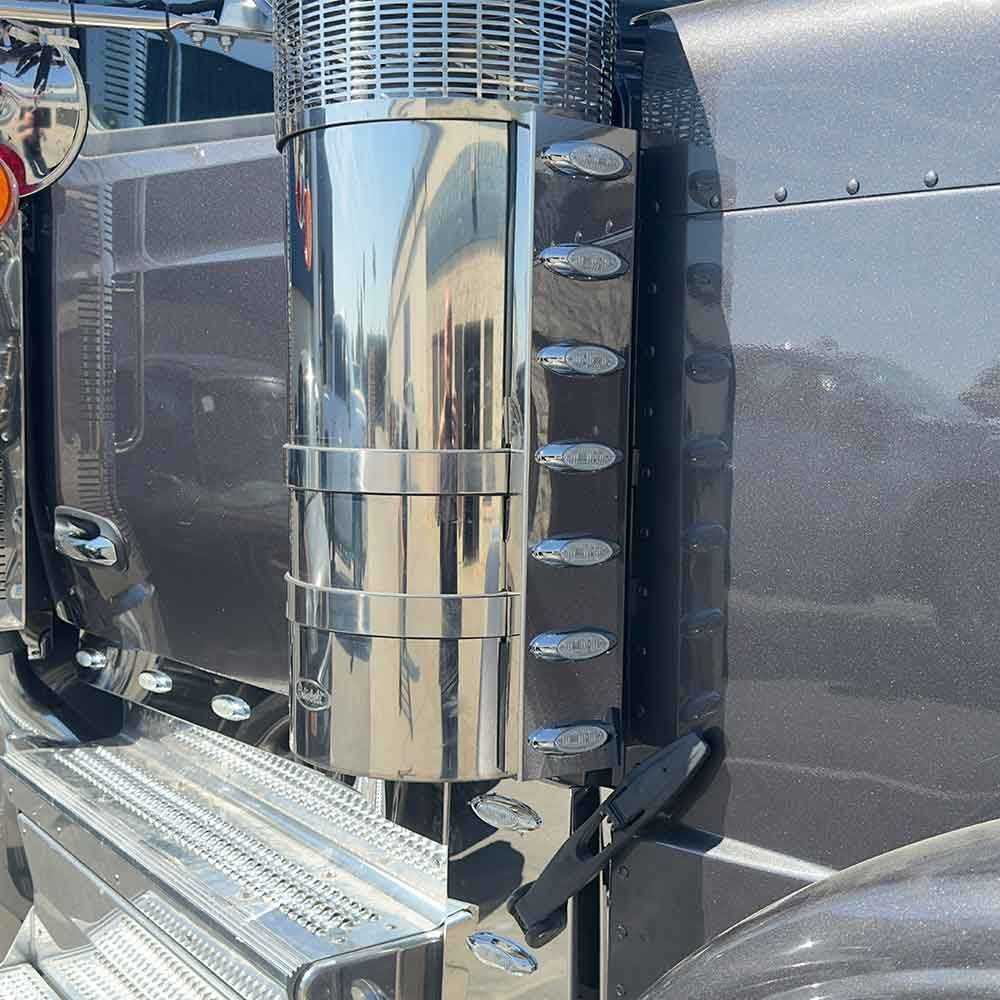 Peterbilt 589 Air Cleaner with Seven Slim Granite Lights