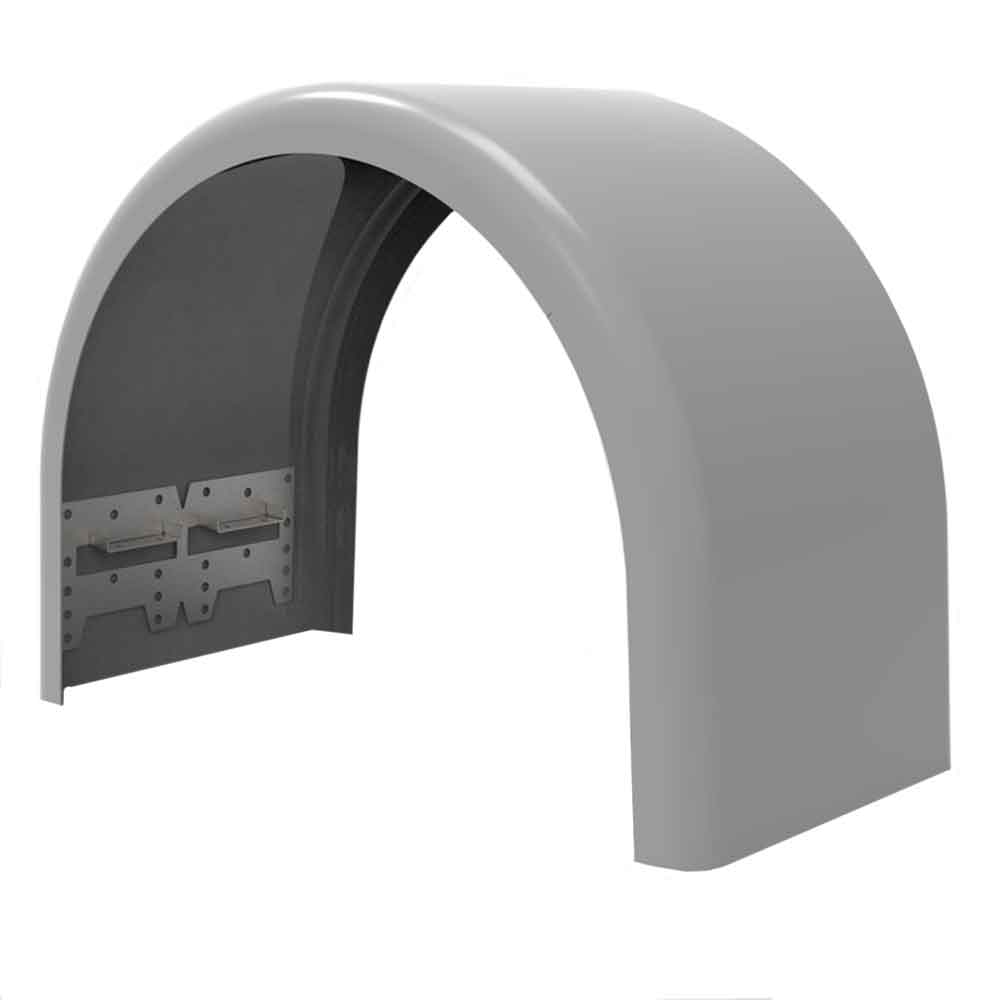 100" Shift Products Single Axle Fiberglass Fender with 1" Lip