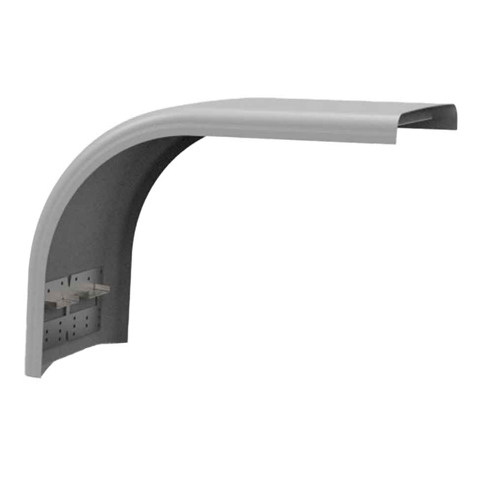 52" Fiberglass Half Fender with 1" Lip
