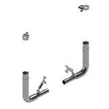 8" Chrome Plated One-Piece Exhaust Kit with 90 Degree Elbow for Peterbilt 589