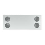 Rear Stainless Steel Center Panel with Four 4" Cutouts