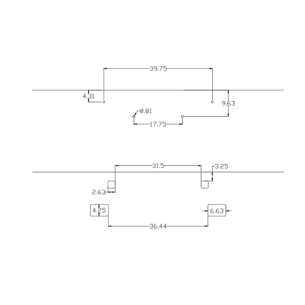Peterbilt 12" Tapered Rolled End Chrome Bumper