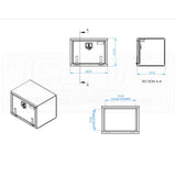 24" x 18" x 18" Smooth Fold Down T Handle Tool Box
