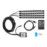 9" Multicolor LED Interior Music Sync and Color Changing Light Bars with Remote and App Control