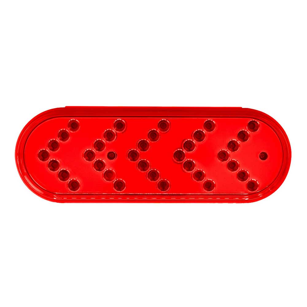 6" Amber 35 LED Reflector Oval Sequential Turn Signal Light