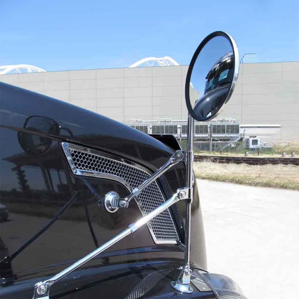 8" Convex Mirror with Offset Mounting Bracket