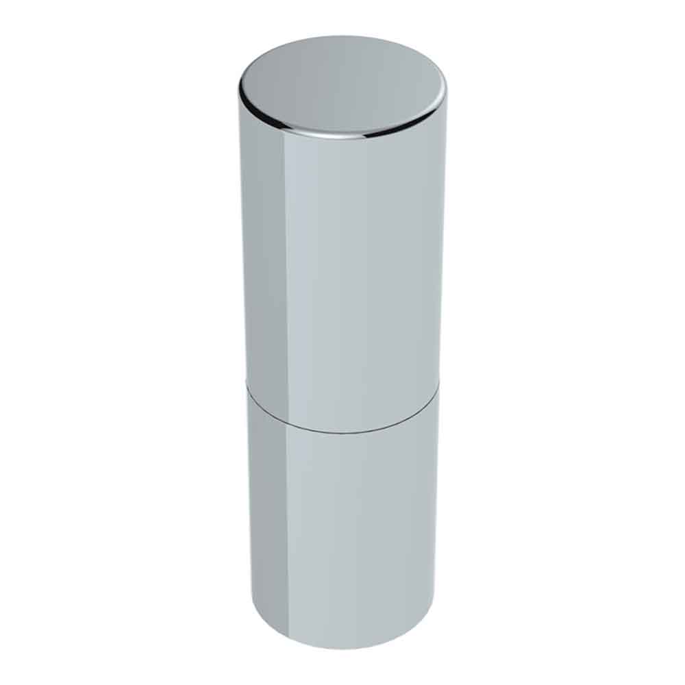 33mm x 6-1/2" Chrome Plastic Flat Top Cylinder Nut Cover - Thread On