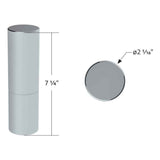 33mm x 7-1/4" Chrome Plastic Flat Top Cylinder Nut Cover - Thread On