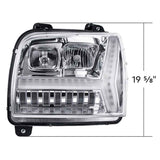 2019-2022 Kenworth W990 Chrome Inner Housing LED DRL Light Bar& Turn Signal