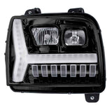 2019-22 Kenworth W990 Black Inner Housing LED DRL Light Bar & Turn Signal