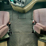 FL Cascadia 2008-17 Five Piece Black w/ Gray Trim Vinyl Floor Mat Set