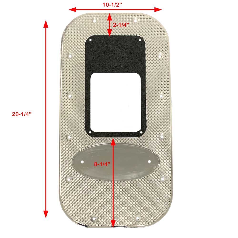 20-1/2" Peterbilt and Kenworth Universal Diamond Billet Shifter Floor Plate