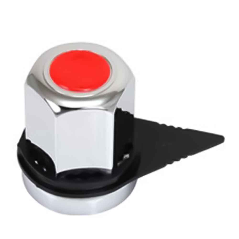 33mm Push On Nut Cover with Black Safety Lug Check Indicator and Reflector