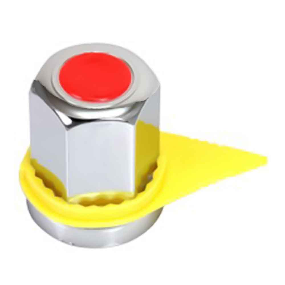 33mm Push On Nut Cover with Yellow Safety Lug Check Indicator and Reflector
