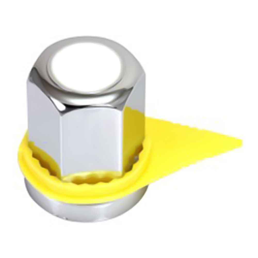 33mm Push On Nut Cover with Yellow Safety Lug Check Indicator and Reflector