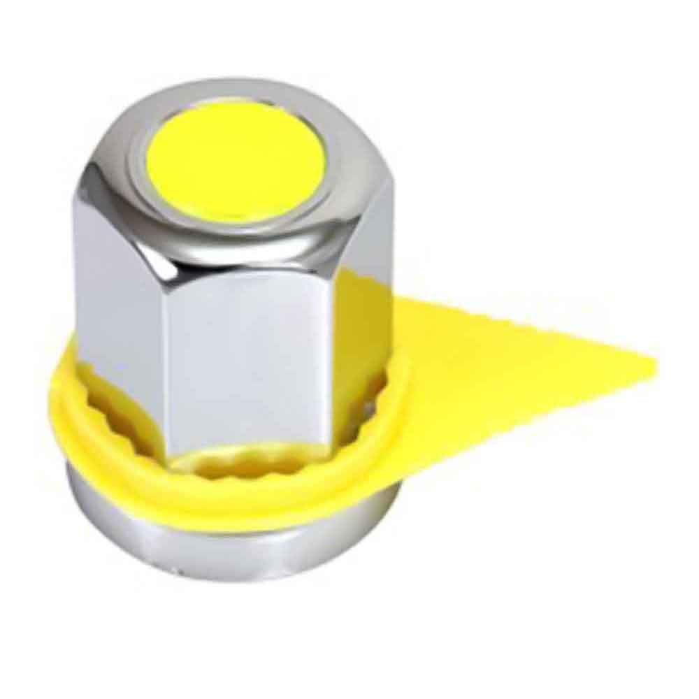 33mm Push On Nut Cover with Yellow Safety Lug Check Indicator and Reflector