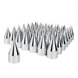 33mm x 4-1/8" Chrome Spike Nut Cover - Thread On, 60-Pack