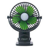 Rechargeable Clip On Fan with Light